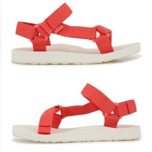 JBU Aruba Orange Coral Flatform Sandals Adjustable Straps Sz 6